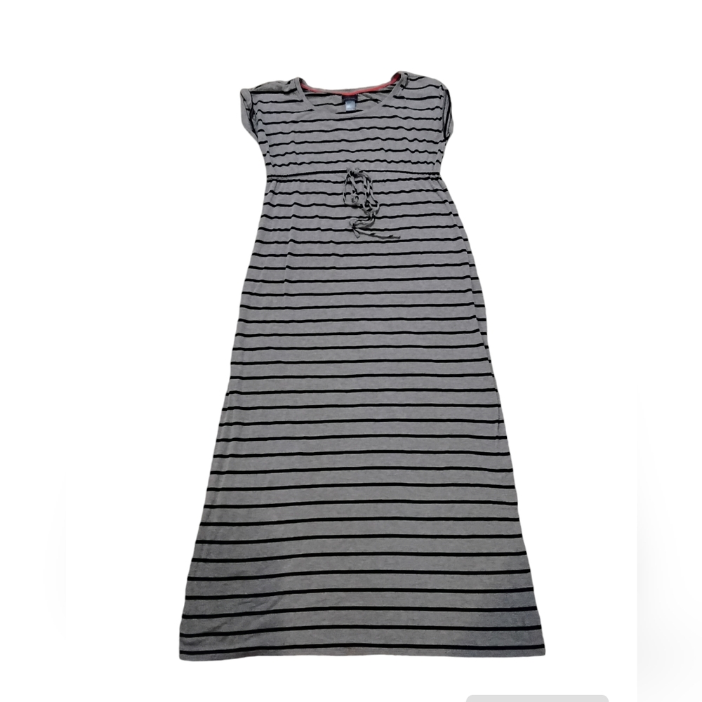 Oh Baby by Motherhood Dress Womens Large Comfy Casual Minimalist Preppy Striped